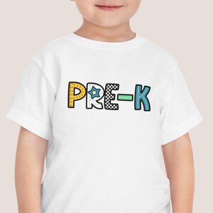 Pre-K Back to School Shirt: Bella Canvas Toddler Tee