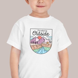 Ich wäre lieber draußen Kleinkind Tee: Natur Abenteuer Bella Canvas Shirt