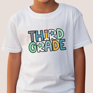 Third Grade Back to School Shirt: Colorful Bella Canvas Youth Tee
