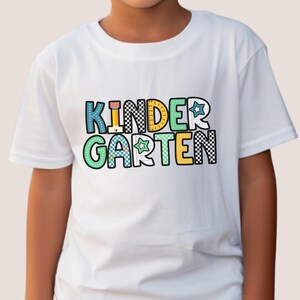 Colorful Kindergarten Shirt for Boys: Back to School Bella Canvas Tee