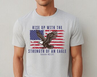 American Flag Eagle T-Shirt: Patriotic Christian Gift