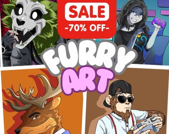 Custom Furry Commission, Fursona, Anthro, Furry Avatar, Furry Icon, Furry Art, Furry Headshot, Furry PFP, Furry Base, Cyberpunk