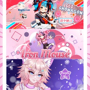 Christmas, personalised gift, gift, christmas gift, vtuber model, vtuber asset, Banner For Twitch, Discord Banner, Custom Banner,  twitch banner, youtube banner, banner, twitch, birthday banner