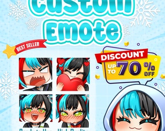 Custom Twitch Emotes or Kick Emote, Vtuber Cute Chibi Emote, Sub Emotes, Anime Emote, Pet Animal Emote For Your Stream Kick Youtube Discord