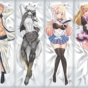 Custom Anime and Furry Dakimakura Body Pillow Commission Featuring Waifu, Husbando, and Anthro Characters | Personalized Anime Hug Pillow Cover Design | Cute and Sexy Dakimakura Art for Otaku Bedroom Decor and Furry Fans