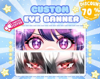 Custom Twitch Banner | Eye Banner Design | Anime Banner Illustration | Twitch Overlay | Youtube, Discord, Twitter | High Resolution