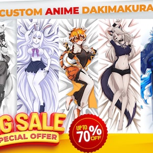 Custom Dakimakura Anime Art Commission Anime Couple, Fan Art, Dakimakura Body Pillow Cover for Waifu, Husbando, OC, SFW, Vtuber, Furry Art