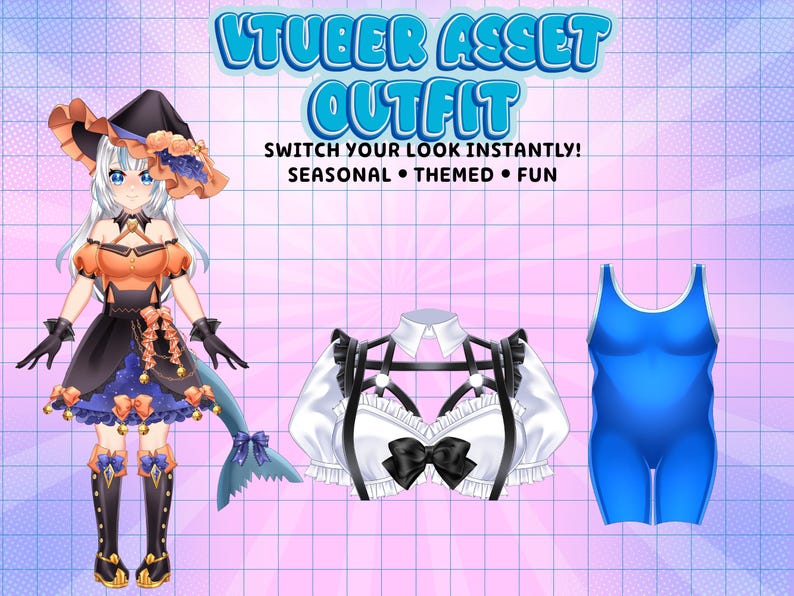 VTuber Outfit Asset | Anime Live2D Clothing | Custom VTuber Costume | VTube Studio Outfit | PNGTuber Fashion Asset | Twitch Streamer Design