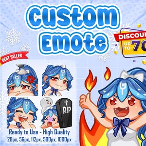 Custom Twitch Emotes or Kick Emote, Vtuber Emote, Sub Emotes, Chibi Emotes, Anime Emotes, Animal Emote For Your Stream Kick Youtube Facebook