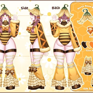 Aangepast referentieblad voor personages voor je avatar | Aangepast referentieblad | Referentieblad anime | Tekenblad | Vtuber-referentieblad