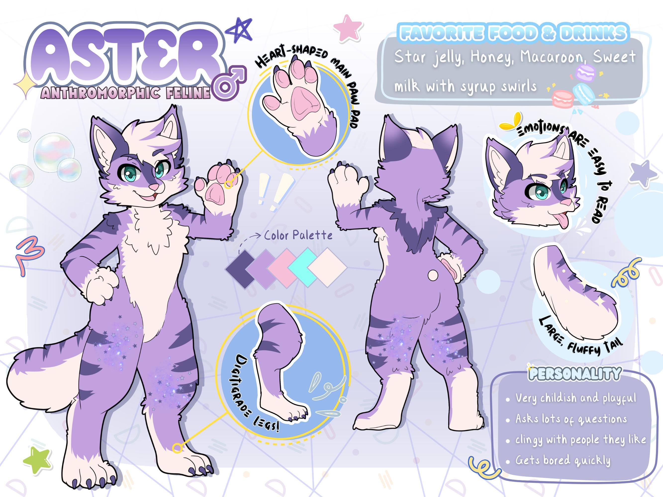 Custom Furry Reference Sheet | Fursona & Anthro Character Sheet ...