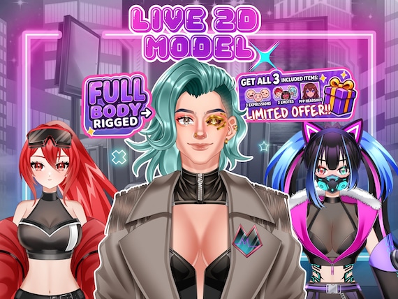 Custom VTuber Model Live2D Commission | VTuber Avatar Rigging | Anime PNGTuber Asset | VTube Studio| Twitch Stream Design | OC | Full Rigged
