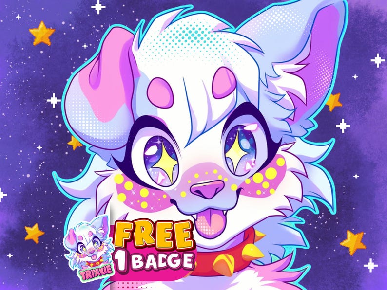 furry, furry art, furry commission, furry art commission, icon, anime, avatar, gift, furry head, cyberpunk, personalized gift, mlp, furry paws