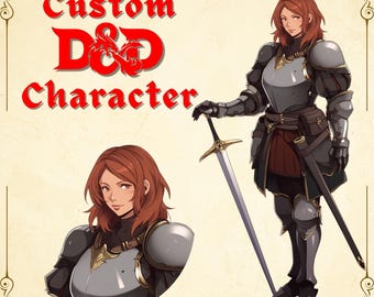 CUSTOM DND Character, Dungeons and Dragons, DnD Character Portrait, DnD Character Reference Sheet, dnd party, DnD Character Commission