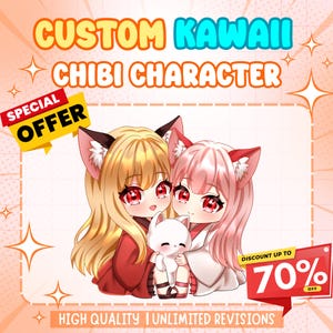 カスタムかわいいちびアニメキャラクターコミッションかわいいアニメ | ちびアート | ちびペット | ちびPFP | ちびイラスト | かわいいちび | ファンアートちび