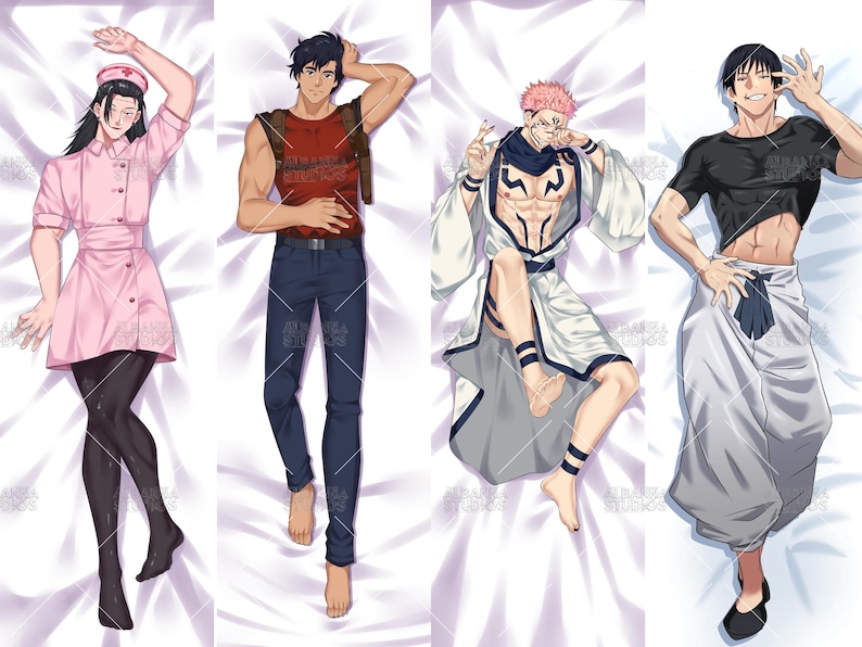 Custom Anime Husbando Dakimakura Body Pillow Commission Featuring Handsome Anime Male Characters and Cosplay Designs | Personalized Anime Hug Pillow Cover Art | Sexy Anime Dakimakura for Otaku Bedroom Decor and Anime Fans