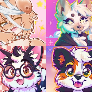 furry, furry art, furry commission, furry art commission, icon, anime, avatar, gift, furry head, cyberpunk, personalized gift, mlp, furry paws