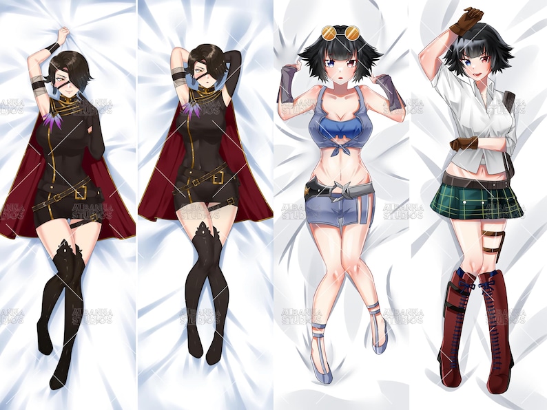 Custom Anime Waifu Dakimakura Body Pillow Commission Featuring Cute Anime Girl Characters and Cosplay Outfits | Personalized Anime Hug Pillow Cover Design | Sexy Anime Dakimakura Art for Otaku Bedroom Decor and Anime Fans