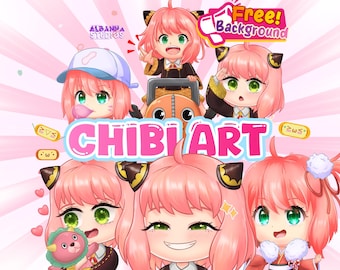 Aangepaste chibi-personageillustratie: schattige anime | Chibi-kunst | Chibi PBB | Fanart-chibi | Chibi-illustratie | Schattige chibi | Chibi-huisdier