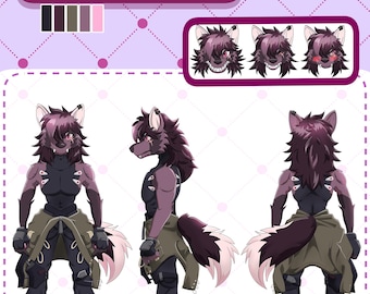 Folha de referência de personagem personalizada para seu avatar | Folha de referência personalizada | Folha de personagem | Folha de referência de anime | Folha de referência do Vtuber
