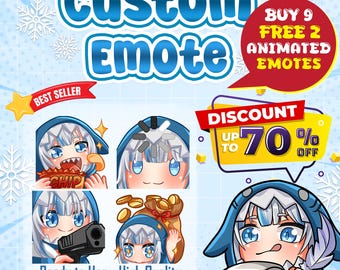 Custom Twitch Emotes, Animated Emotes, Vtuber Emotes, Kick Emotes, Sub Emote, Anime Emote, Pet Animal Emote For Your Stream Youtube Facebook