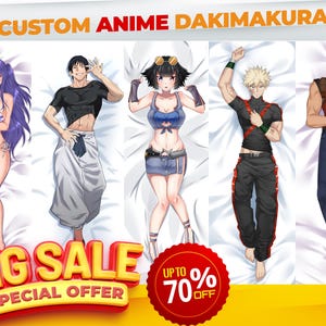 Custom Dakimakura Anime Art Commission OC, SFW, Vtuber, Furry Art, Dakimakura Body Pillow Cover for Waifu, Husbando, Anime Couple, Fan Art