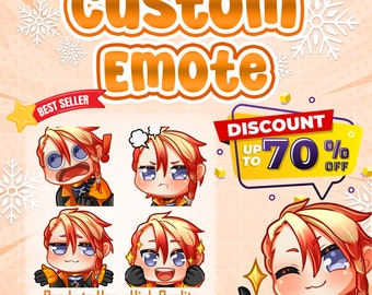 Custom Twitch Emotes, Kick Emote, Sub Emotes, Vtuber Emote, Chibi Emotes, Anime Emotes, Bulk Emote For Discord, Kick, Youtube, Facebook