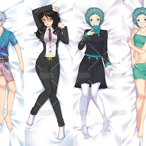 Custom Anime Dakimakura Body Pillow Commission Featuring Anime Waifu and Husbando Characters | Personalized Anime Hug Pillow Cover Design | Cute and Sexy Dakimakura Art for Otaku Bedroom Decor, Anime Fans, and Couples