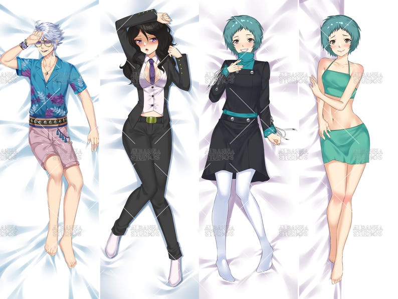 Custom Anime Dakimakura Body Pillow Commission Featuring Anime Waifu and Husbando Characters | Personalized Anime Hug Pillow Cover Design | Cute and Sexy Dakimakura Art for Otaku Bedroom Decor, Anime Fans, and Couples