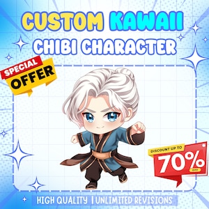 Custom Cute Chibi Anime Character Commission Cute Anime | Chibi Art | Fanart Chibi | Chibi PFP | Chibi Ilustration | Chibi Pet | Cute Chibi