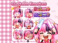 Custom Twitch Emotes or Kick Emote and Animated Emotes, Vtuber Cute Chibi Emote, Sub Emotes Anime Emote Pet Animal Emote For Any Your Stream product logo