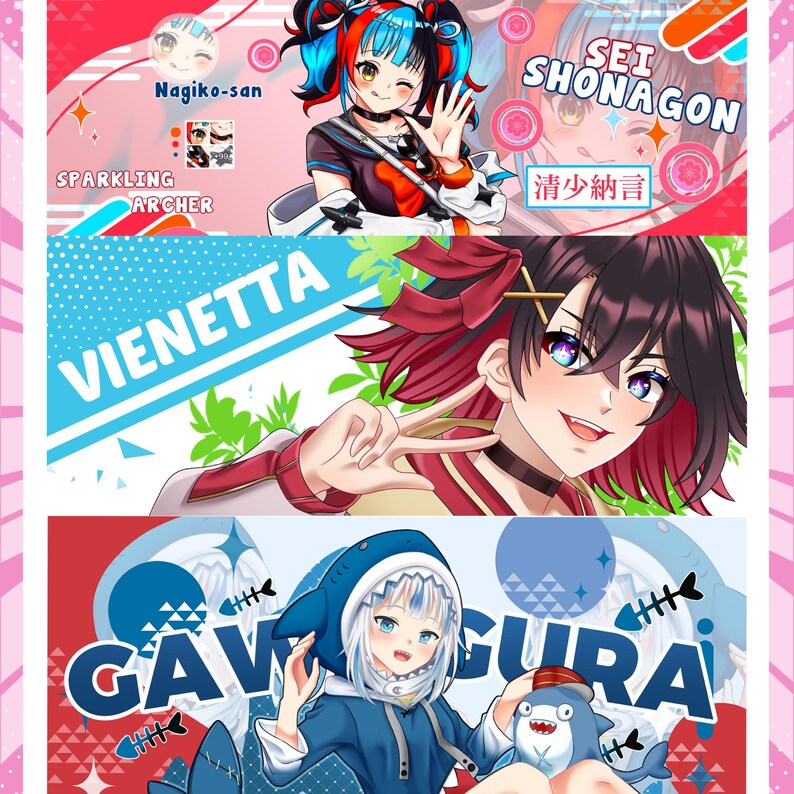 Christmas, personalised gift, gift, christmas gift, vtuber model, vtuber asset, Banner For Twitch, Discord Banner, Custom Banner,  twitch banner, youtube banner, banner, twitch, birthday banner