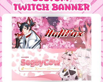 Custom Twitch Banner | Header | Youtube Banner | Custom Chibi Cute Banner | Kick Banner | Twitter Bannerc | Twitch banner | Discord Banner