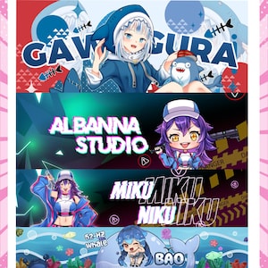 Christmas, personalised gift, gift, christmas gift, vtuber model, vtuber asset, Banner For Twitch, Discord Banner, Custom Banner,  twitch banner, youtube banner, banner, twitch, birthday banner