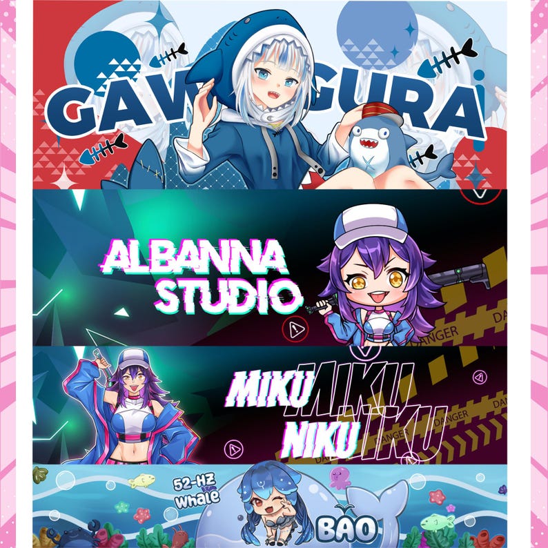 Christmas, personalised gift, gift, christmas gift, vtuber model, vtuber asset, Banner For Twitch, Discord Banner, Custom Banner,  twitch banner, youtube banner, banner, twitch, birthday banner