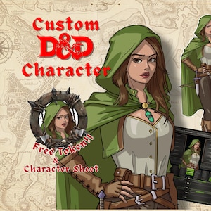 Illustrations personnalisées de personnages du MDN, Commission du MDN, Donjons et dragons, Portrait du MDN, Fête du MDN, Feuille de personnage du MDN, Cadeau du MDN, Groupe MDN