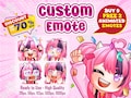 Custom Twitch Emotes or Kick Emote and Animated Emotes, Vtuber Cute Chibi Emote, Sub Emotes Anime Emote Pet Animal Emote For Any Your Stream product logo