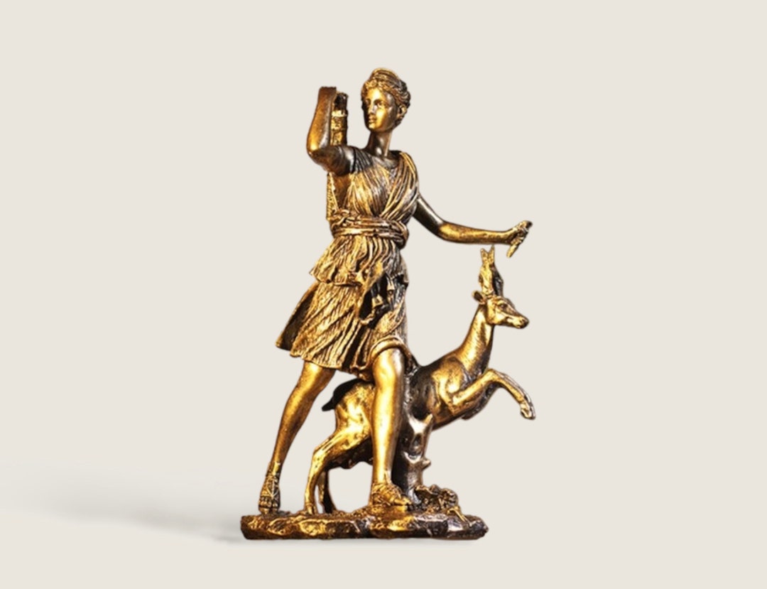 Vintage Bronze Greek Goddess Diana Statue Goddess Diana of Etsy