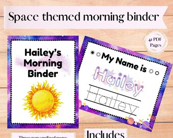 Outer Space Morning Binder - Pink