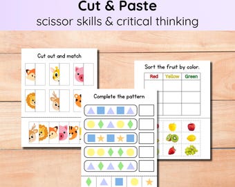 Cut & Paste Activities | Scissor Skills | Fine Motor