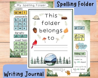 Mountain Spelling Folder/Writing Journal