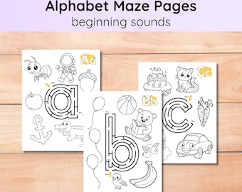 Alphabet Maze & Color
