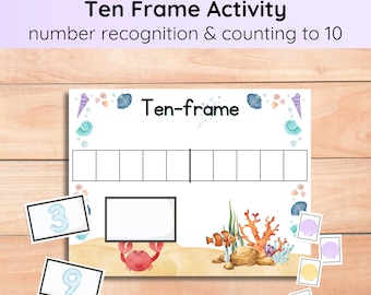Ten Frame Activity | Ocean Theme