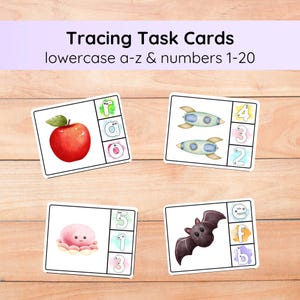 Letter & Number Tracing Task Cards