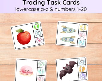 Letter & Number Tracing Task Cards