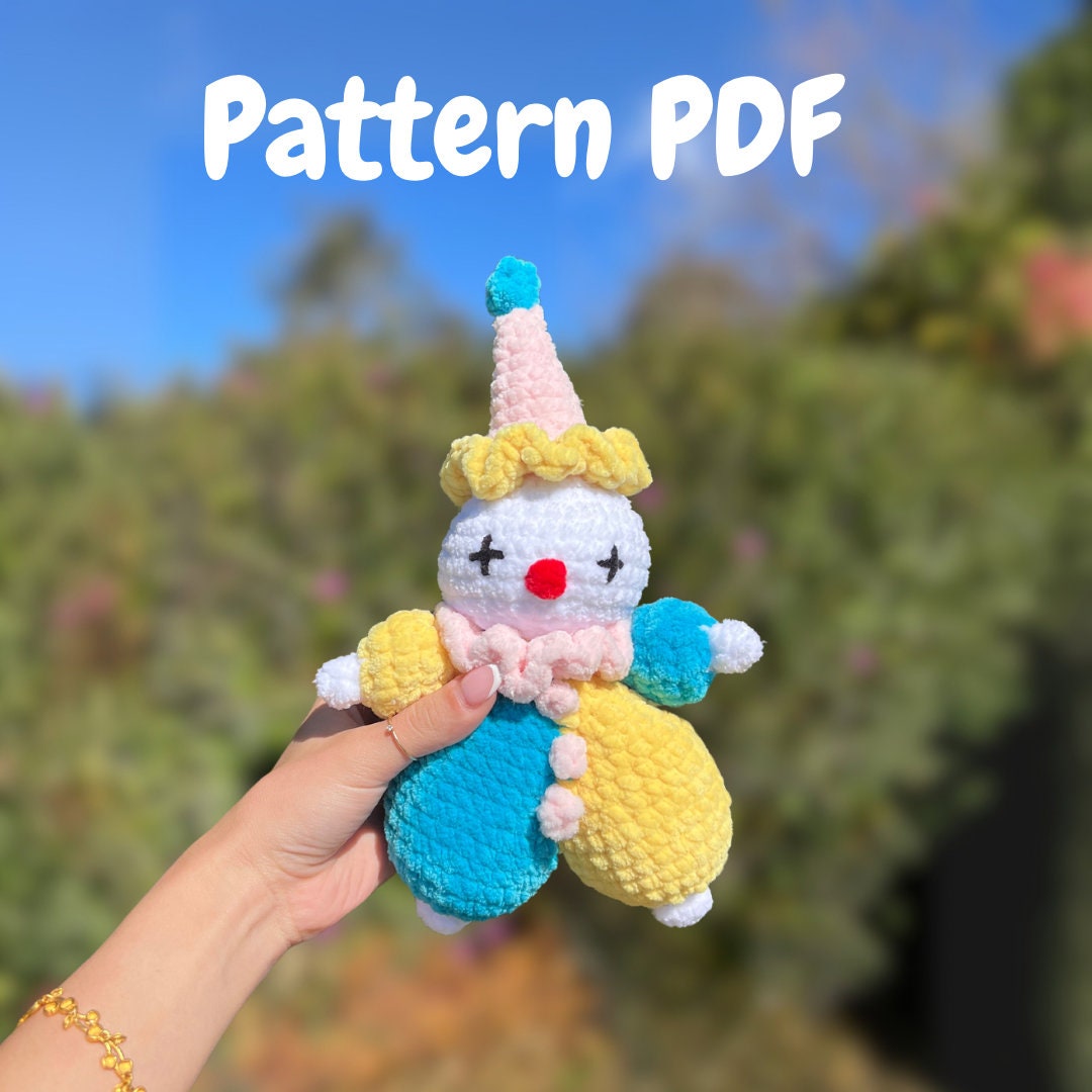 Crochet clown doll on sale