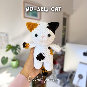 No-Sew Baby Calico Cat Crochet Pattern | Cute Amigurumi Plushie Kitten Animal Digital Tutorial Download