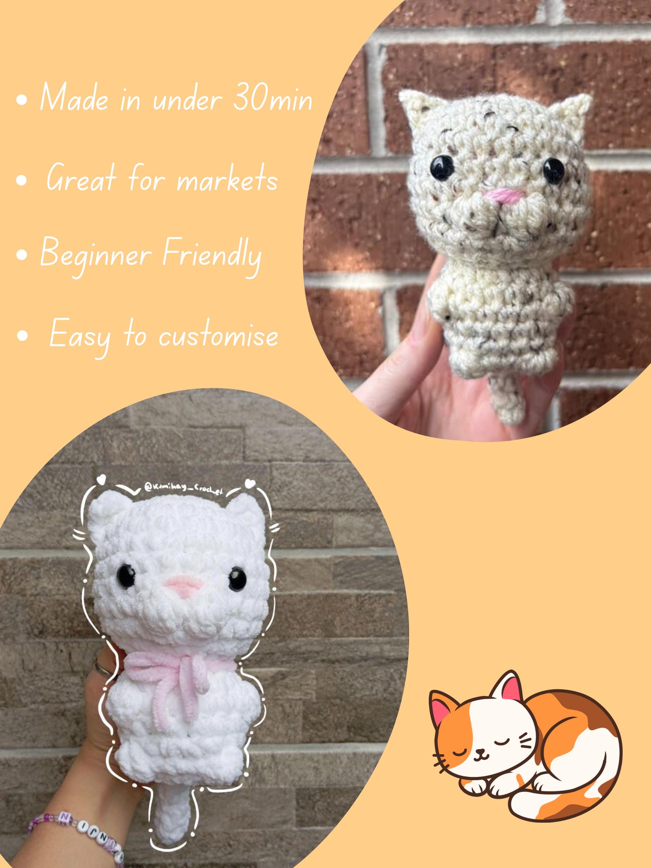No-sew Mini Kitten Crochet Pattern | Amigurumi Cat Plushie Stuffed Toy ...