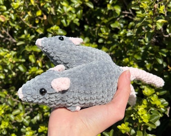 Crochet rat plushie | amigurumi mouse stuffed toy | crochet animal cute rodent handmade