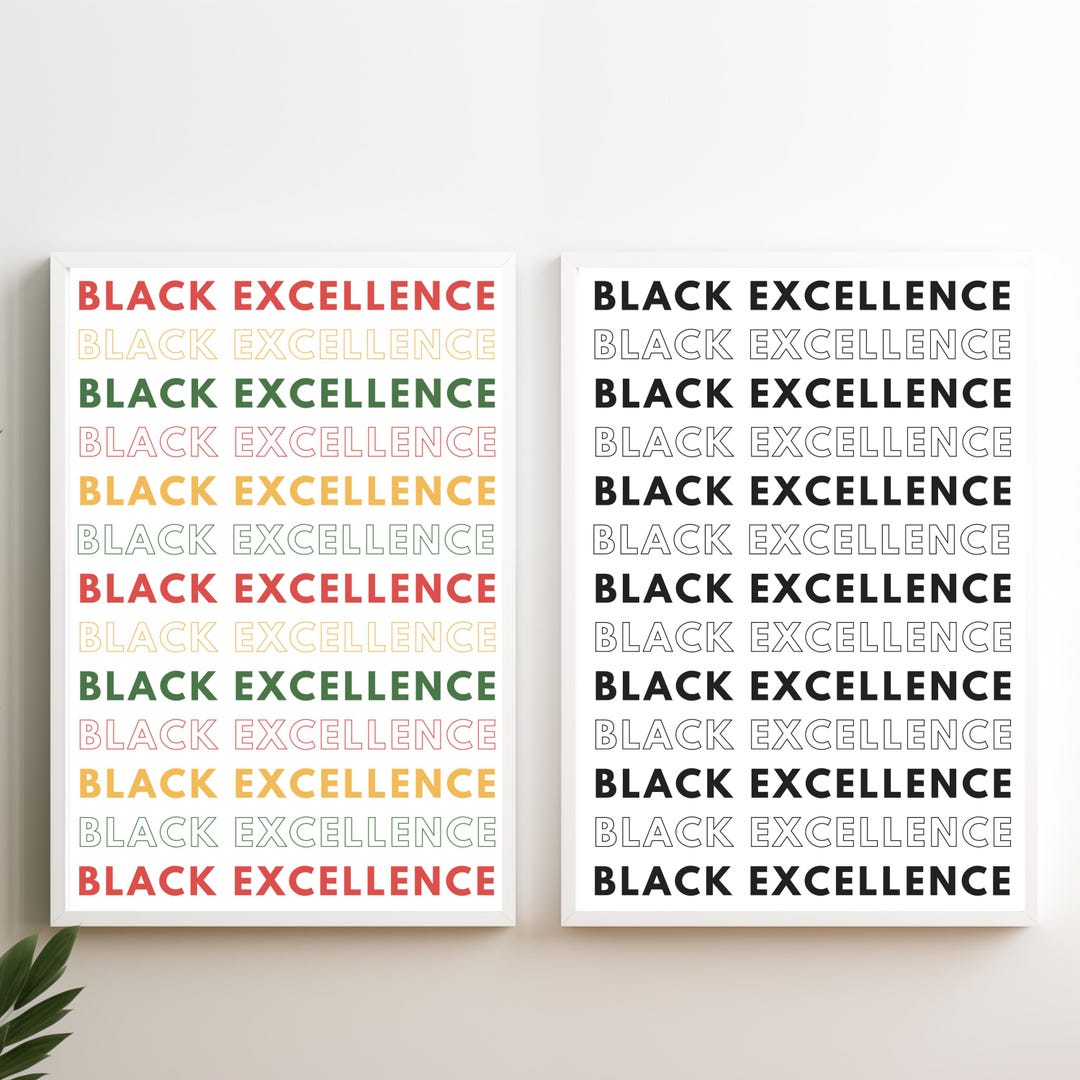 Black Excellence Wall Art| Black History| Black Culture| Inspirational ...